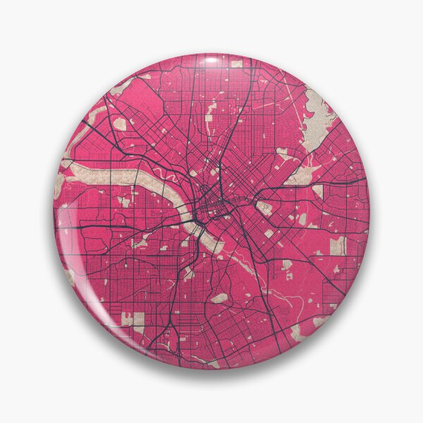 Artikelvorschau, Stadtplan von Dallas, Texas, USA – Blüte entworfen und verkauft von deMAP.