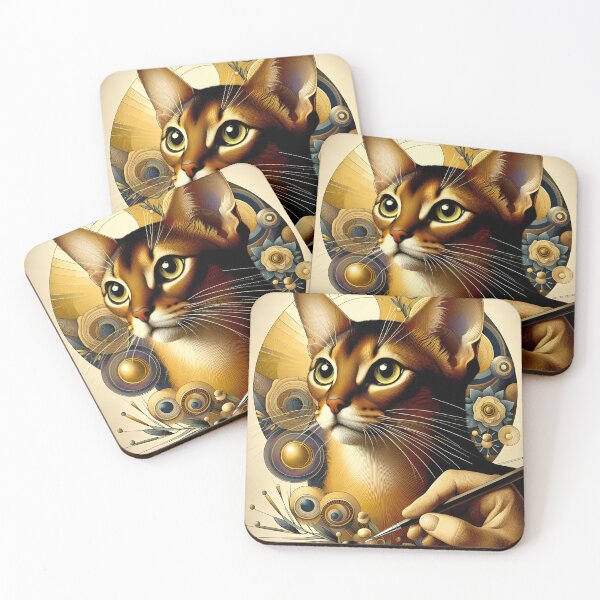 Item preview, Abyssinian Reverie: Artistic Feline Harmony designed and sold by BastKittyStore.