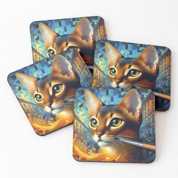Item preview, Abyssinian Whispers: Artistic Elegance Unveiled designed and sold by BastKittyStore.