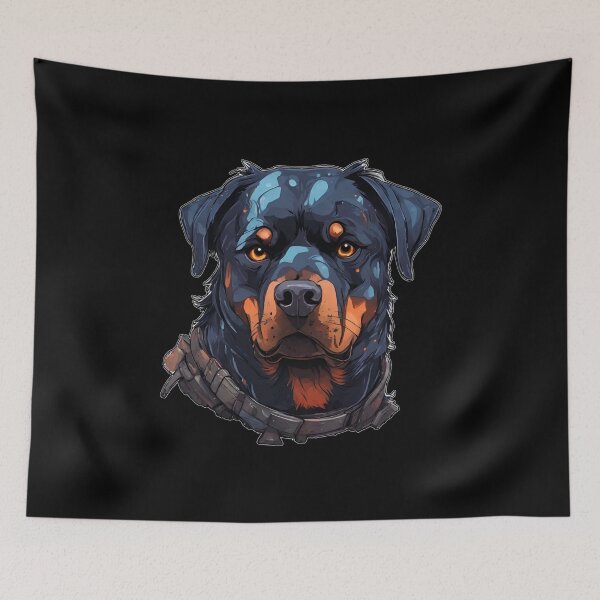 Item preview, Rottweiler Dog in natural colors designed and sold by Aquillashop.