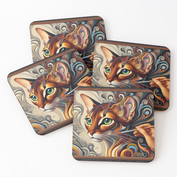 Item preview, Abyssinian Enigma: Artistic Whispers Unveiled designed and sold by BastKittyStore.