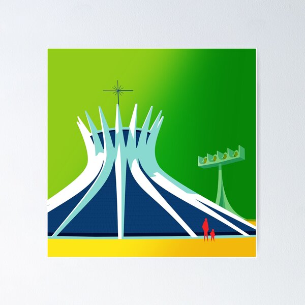 Item preview, Cathedral of Brasilia designed and sold by Architecture Posters.