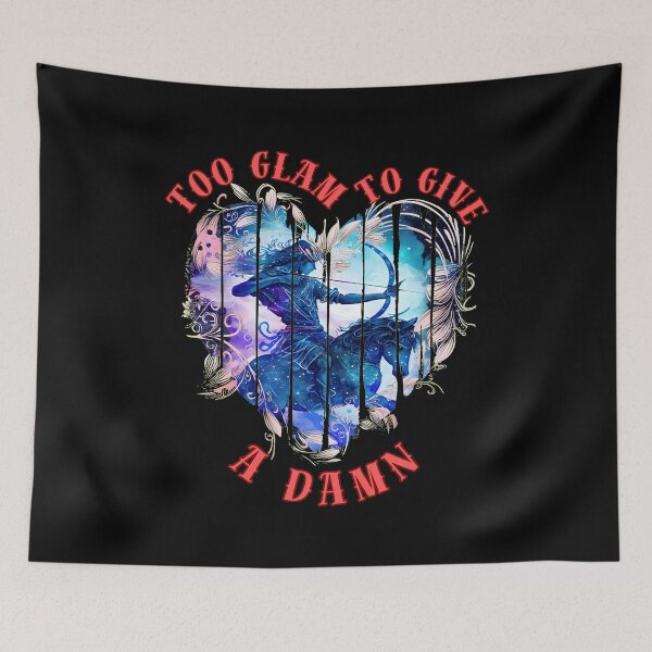 Item preview, Too Glam To Give A Damn. sagittarius astrology designed and sold by ZodiacWonders.