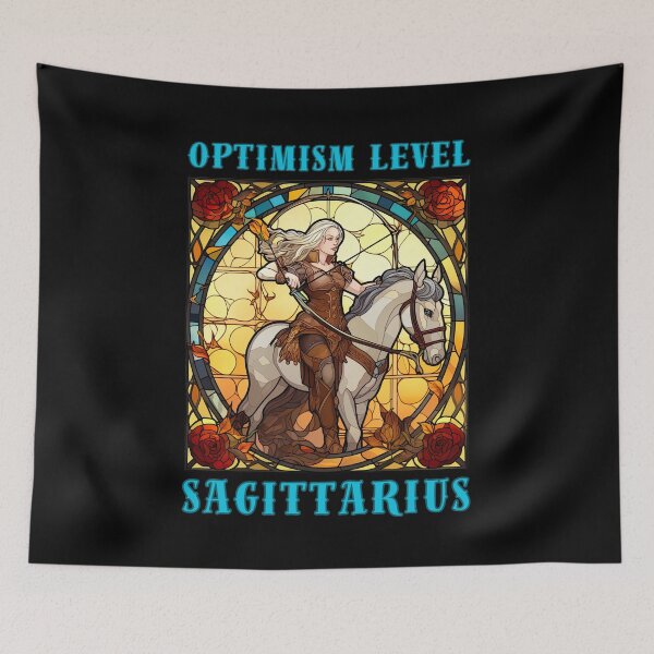 Item preview, Optimism Level: Sagittarius. sagittarius quote designed and sold by ZodiacWonders.