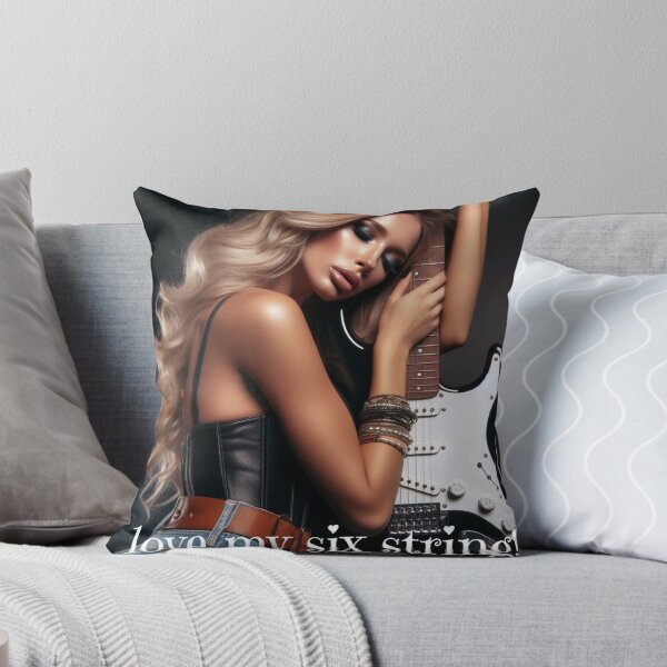Item preview, "I love my 6 string!" Strat Girl designed and sold by HQImages.