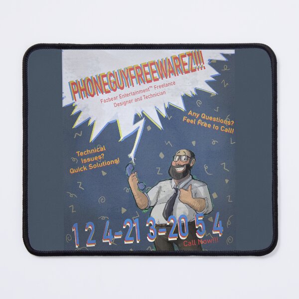 Item preview, "PHONEGUYFREEWAREZ" FNAF Inspired Pin Design designed and sold by henwardhyckle.