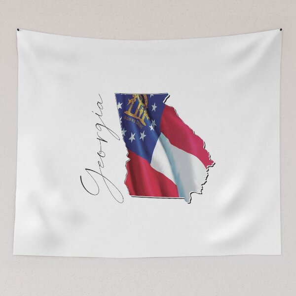 Item preview, Real Georgia (USA) Flag - Flag Map EN designed and sold by NA-WORLDWIDE.