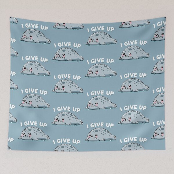 Item preview, I Give Up Tired Seal designed and sold by SubtleSplit.