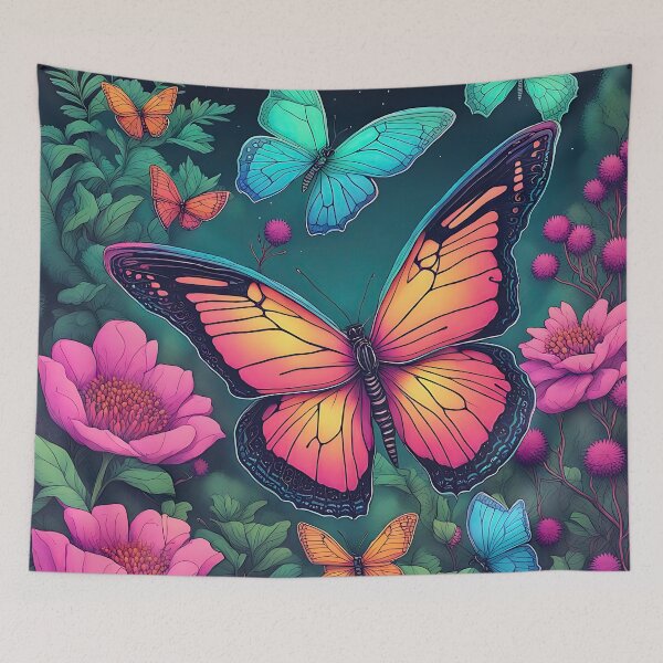 Item preview, Butterflies and flowers designed and sold by eikulabs.