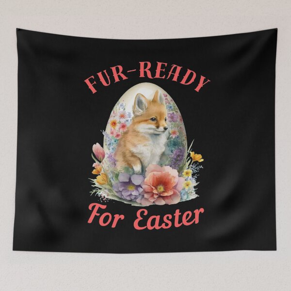Item preview, Fur-Ready For Easter. retro fox designed and sold by FoxVibes.
