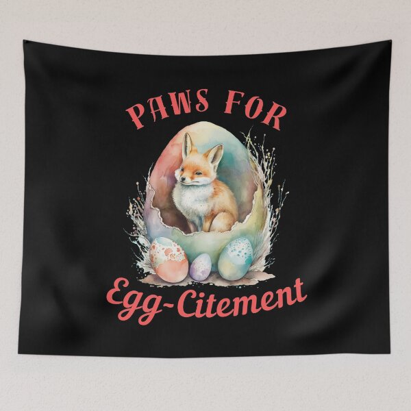 Item preview, Paws For Egg-Citement. fox head designed and sold by FoxVibes.