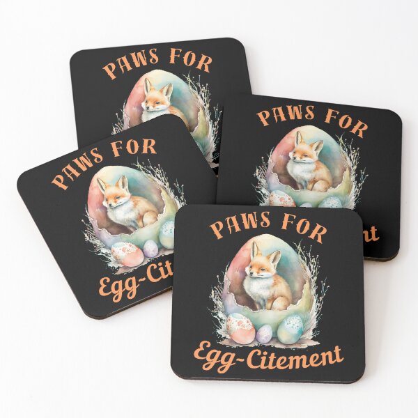 Item preview, Paws For Egg-Citement. fox portrait designed and sold by FoxVibes.
