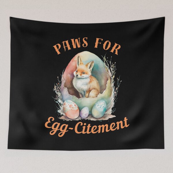 Item preview, Paws For Egg-Citement. fox portrait designed and sold by FoxVibes.