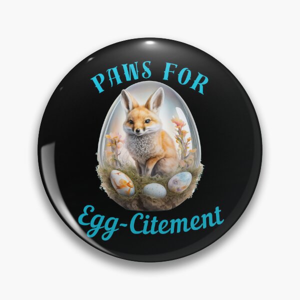 Item preview, Paws For Egg-Citement. vintage fox designed and sold by FoxVibes.