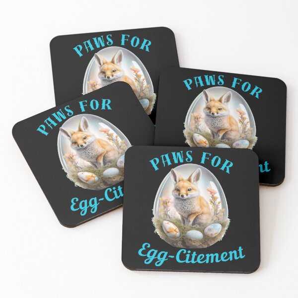 Item preview, Paws For Egg-Citement. vintage fox designed and sold by FoxVibes.