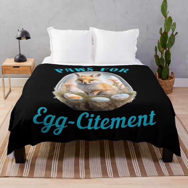 Item preview, Paws For Egg-Citement. vintage fox designed and sold by FoxVibes.