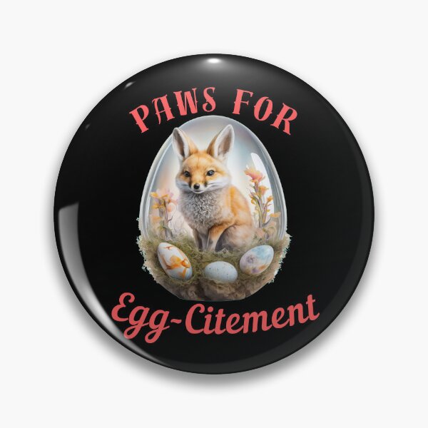 Item preview, Paws For Egg-Citement. retro fox designed and sold by FoxVibes.