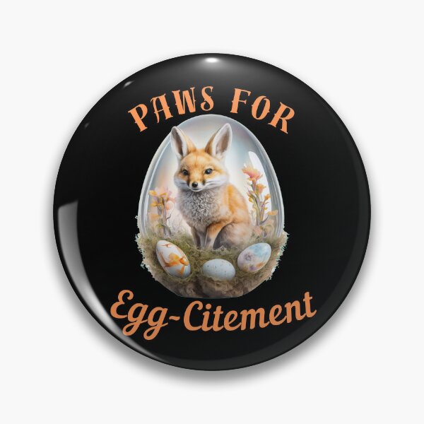 Item preview, Paws For Egg-Citement. fox watercolor designed and sold by FoxVibes.