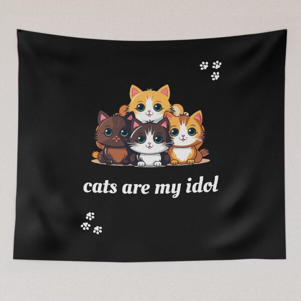 Item preview, Cats Are My Idol, Cats Lovers designed and sold by HaHaArtwork.