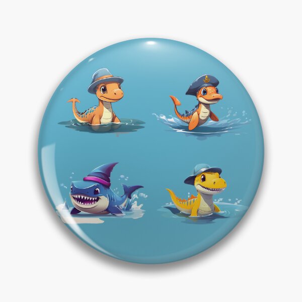 Item preview, Water Dinos in Hats Sticker Pack designed and sold by FerociousHorse.