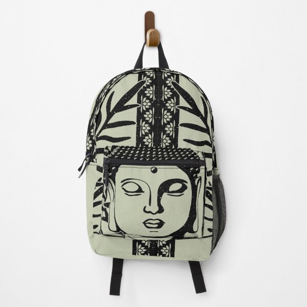 Item preview, Buddha Head Statue with Palm Fronds - Tea + Coal designed and sold by Irene Estelle.