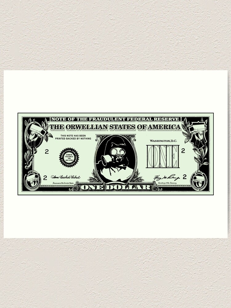 Alternate view of Orwellian Dollar Art Print