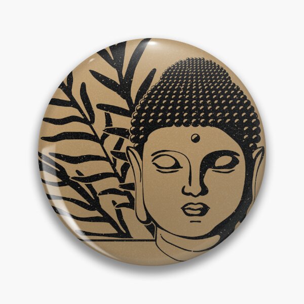 Item preview, Buddha Head Statue with Palm Fronds - Fawn + Coal designed and sold by Irene Estelle.