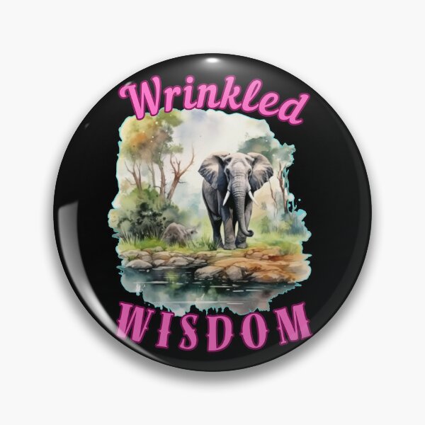 Item preview, Wrinkled Wisdom. elephant head designed and sold by ElephantVibes.