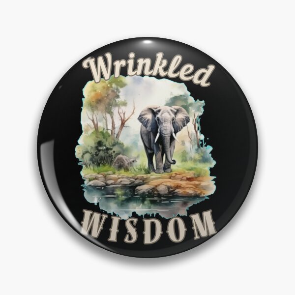 Item preview, Wrinkled Wisdom. elephant face designed and sold by ElephantVibes.