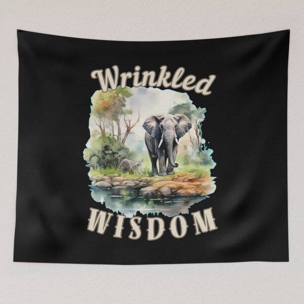 Item preview, Wrinkled Wisdom. elephant face designed and sold by ElephantVibes.
