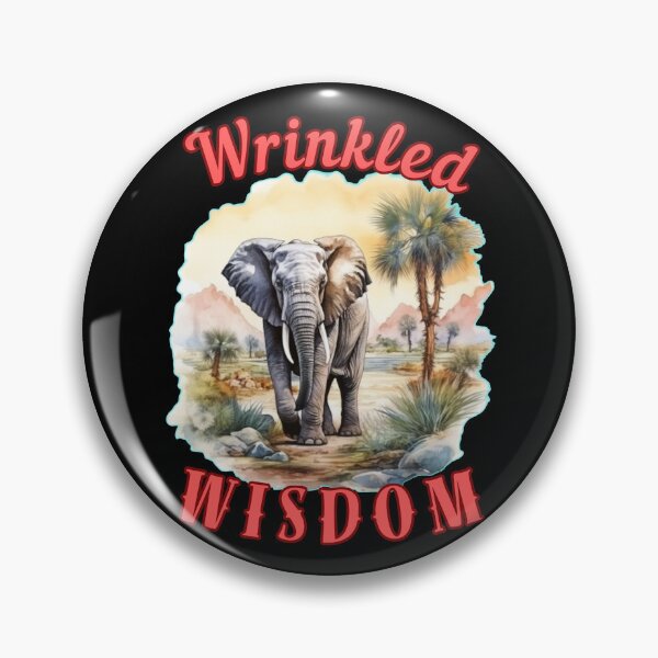 Item preview, Wrinkled Wisdom. happy elephant designed and sold by ElephantVibes.