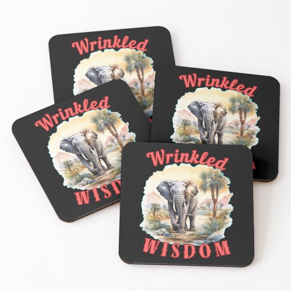 Item preview, Wrinkled Wisdom. happy elephant designed and sold by ElephantVibes.