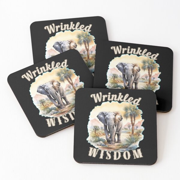 Item preview, Wrinkled Wisdom. elephant quote designed and sold by ElephantVibes.