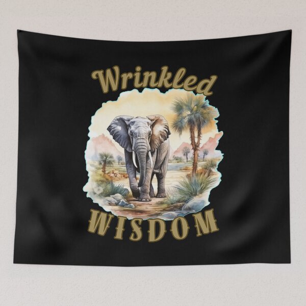 Item preview, Wrinkled Wisdom. Flower elephant designed and sold by ElephantVibes.