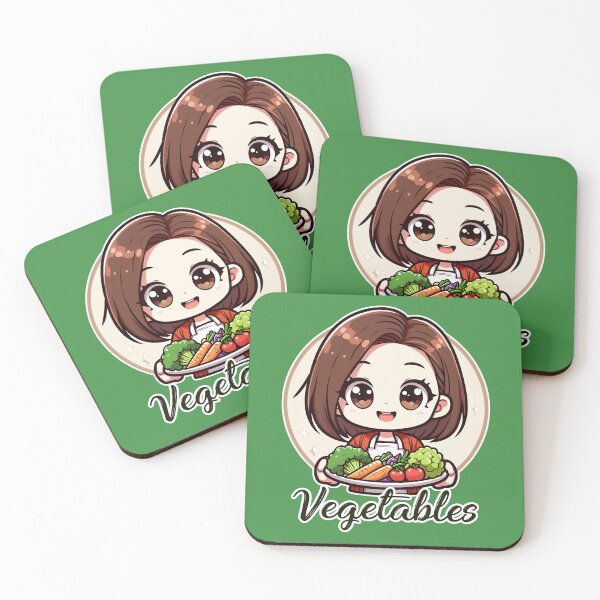 Item preview, Cute Girl Loves Vegetables designed and sold by Ederson D'Mind.