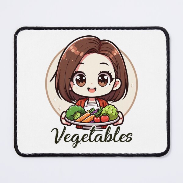 Item preview, Cute Girl Loves Vegetables designed and sold by Ederson D'Mind.