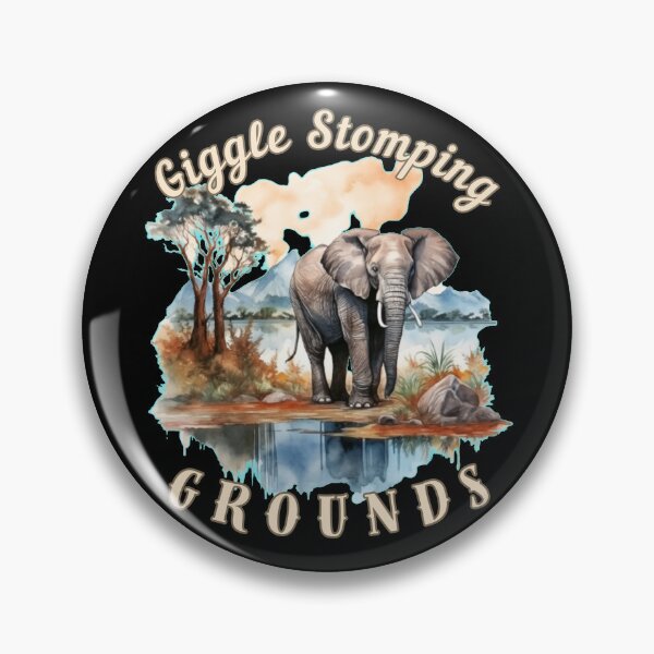 Item preview, Giggle Stomping Grounds. elephant face designed and sold by ElephantVibes.