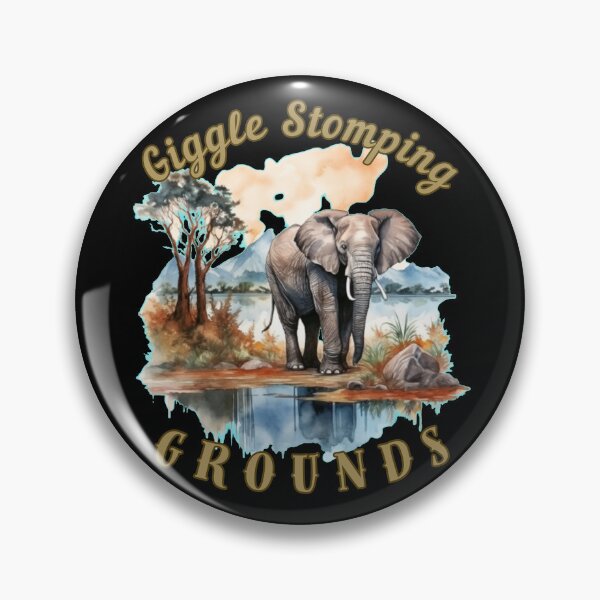 Item preview, Giggle Stomping Grounds. elephant portrait designed and sold by ElephantVibes.