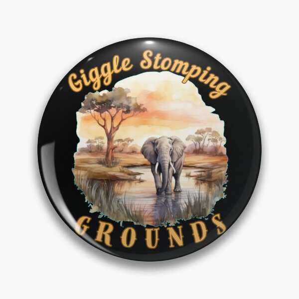 Item preview, Giggle Stomping Grounds. watercolor elephant designed and sold by ElephantVibes.