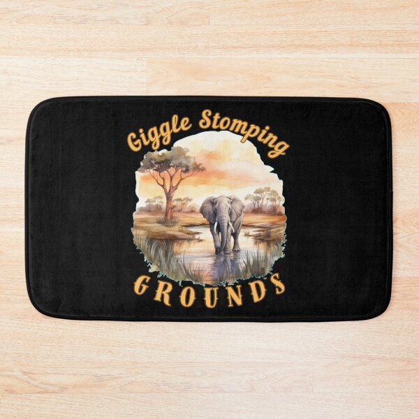 Artikelvorschau, Giggle Stamping Grounds. Aquarellelefant entworfen und verkauft von ElephantVibes.