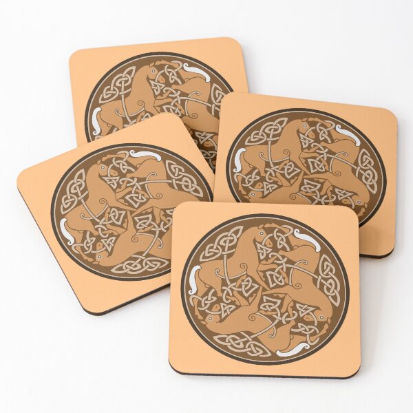 Item preview, Triskele de caballo celta Palomino con nudo bronceado designed and sold by DappledMoon.