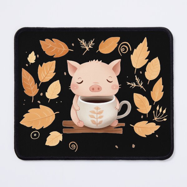 Item preview, Relaxed Mini Pig Drinking Coffee  designed and sold by CamGO.