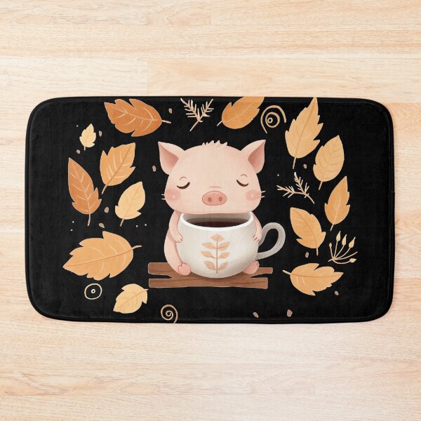 Item preview, Relaxed Mini Pig Drinking Coffee designed and sold by CamGO.