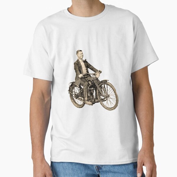 Item preview, retro man on motorcycle photocopy designed and sold by Nawamiarte.