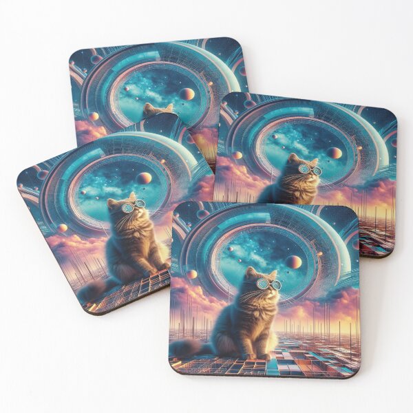 Item preview, Cat with glasses - surreal environment designed and sold by KreaDesignOne.