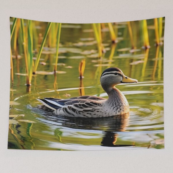 Item preview, Duck In Pond Photo designed and sold by TheAnimalZ00.