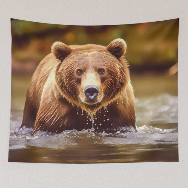 Item preview, Brown Bear In The Water designed and sold by TheAnimalZ00.
