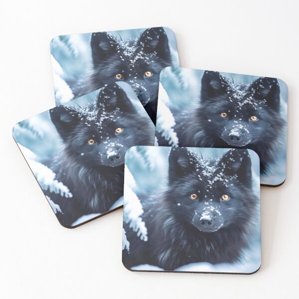 Item preview, Black Wolf Cub In The Snow designed and sold by TheAnimalZ00.