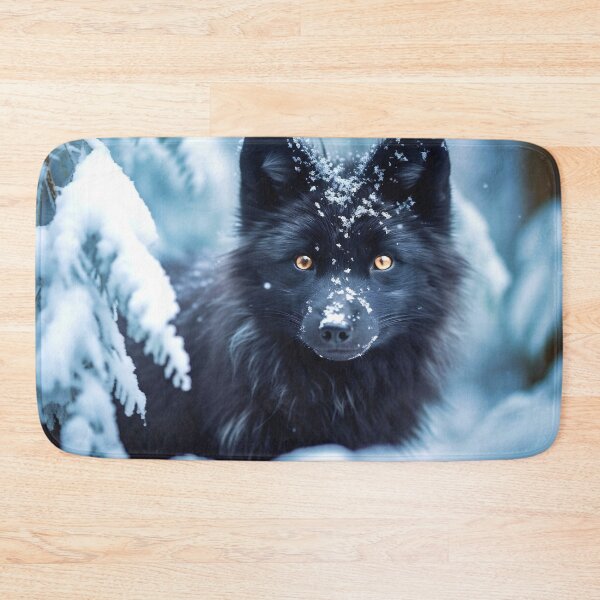 Item preview, Black Wolf Cub In The Snow designed and sold by TheAnimalZ00.