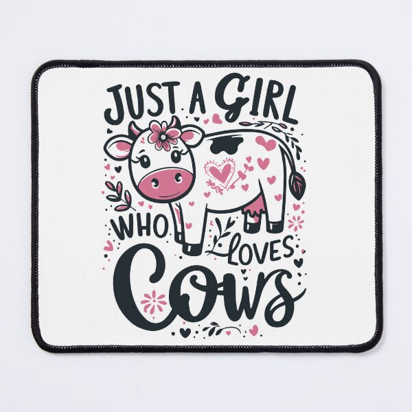 Item preview, Farm Flower: Just A Girl Who Loves Cows - Quirky Agriculture Enthusiast designed and sold by stickers diya.